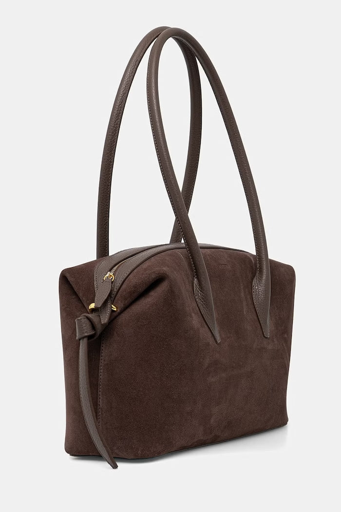 Yuzefi Brioche Duffle Semišová Shopper Kabelka Hnědá YUZRS26-HB-BD-S026