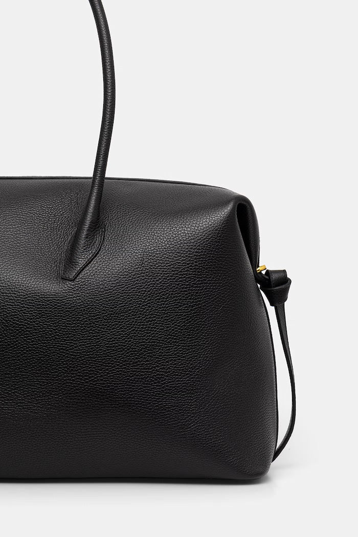 Yuzefi Brioche Weekender Shopper Kožená Kabelka Černá YUZPF25-HB-BW-L034