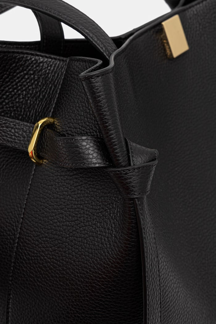 Yuzefi Gyoza Tote Shopper Kožená Kabelka Černá YUZPF25-HB-GZT-L034