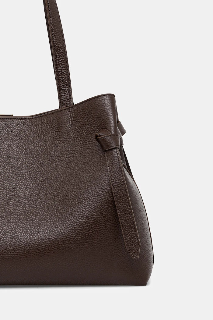 Yuzefi Gyoza Tote Kožená Shopper Kabelka Hnědá