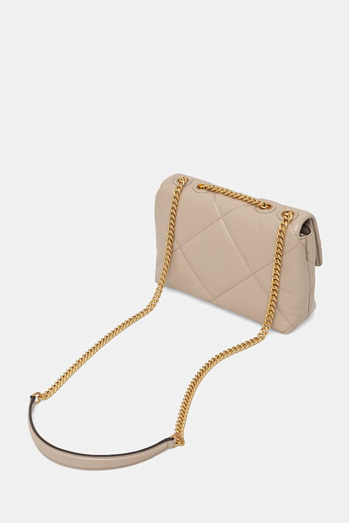 Tory Burch Kira Kožená Crossbody Kabelka Béžová 154706