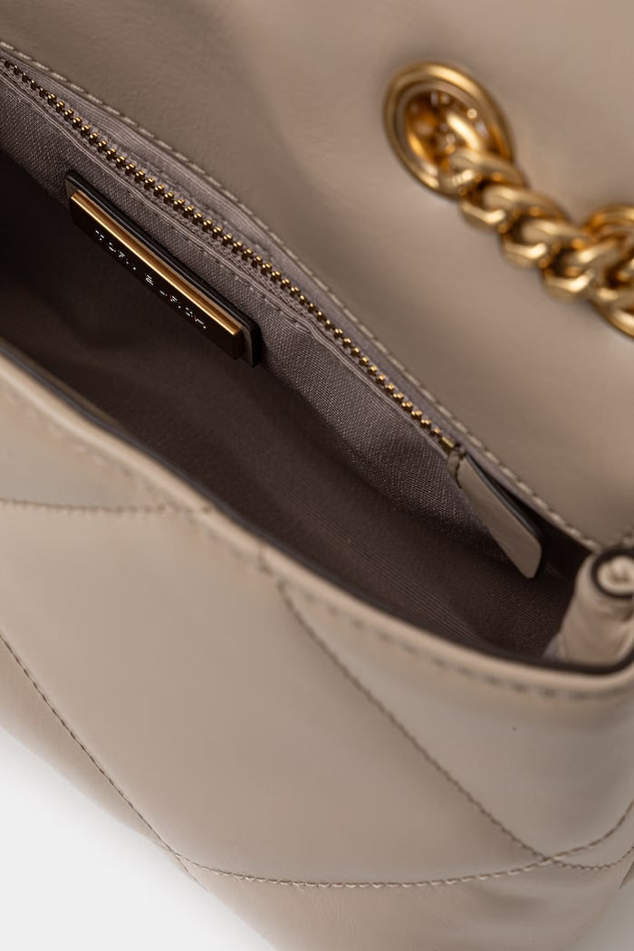 Tory Burch Kira Kožená Crossbody Kabelka Béžová 154706