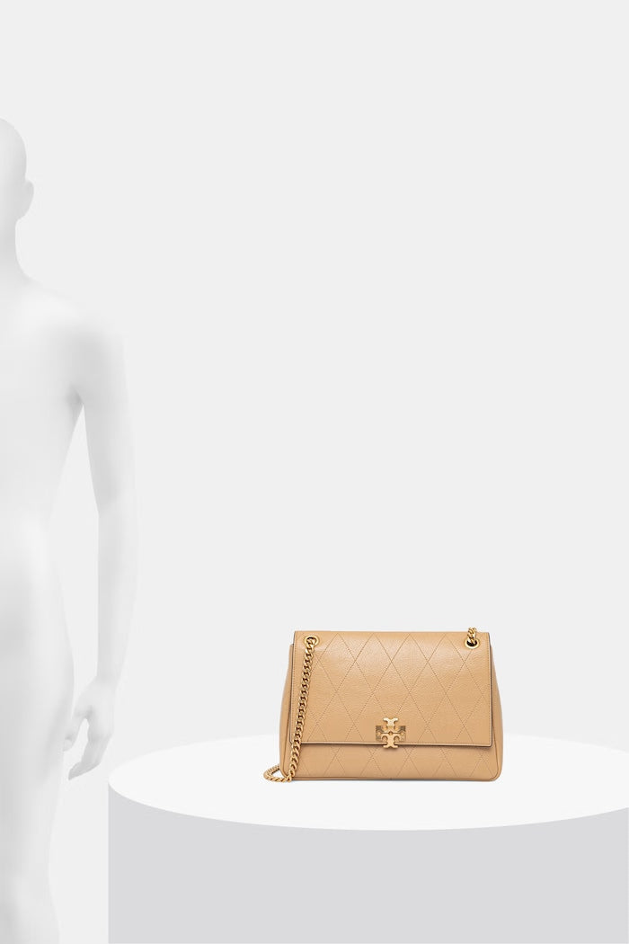 Tory Burch Charlie Crossbody Kožená Kabelka Béžová 185828