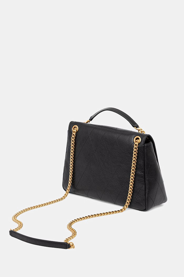 Tory Burch Charlie Crossbody Kožená Kabelka Černá 185828