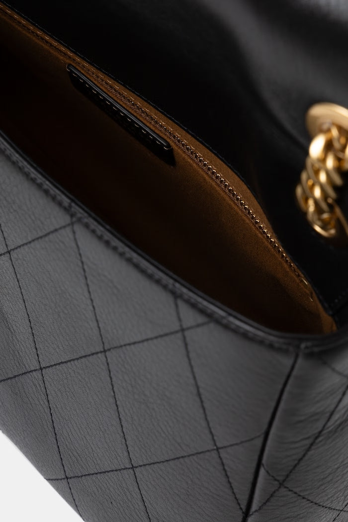 Tory Burch Charlie Crossbody Kožená Kabelka Černá 185828