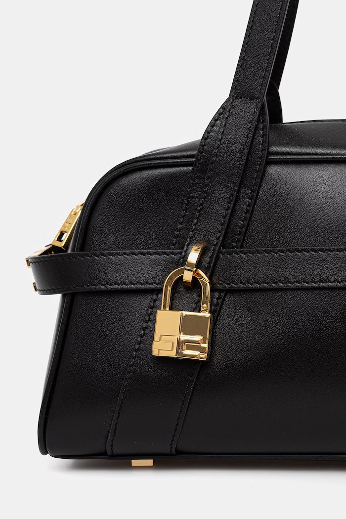 Elisabetta Franchi Baguette Kožená Kabelka Černá BS97N62E2