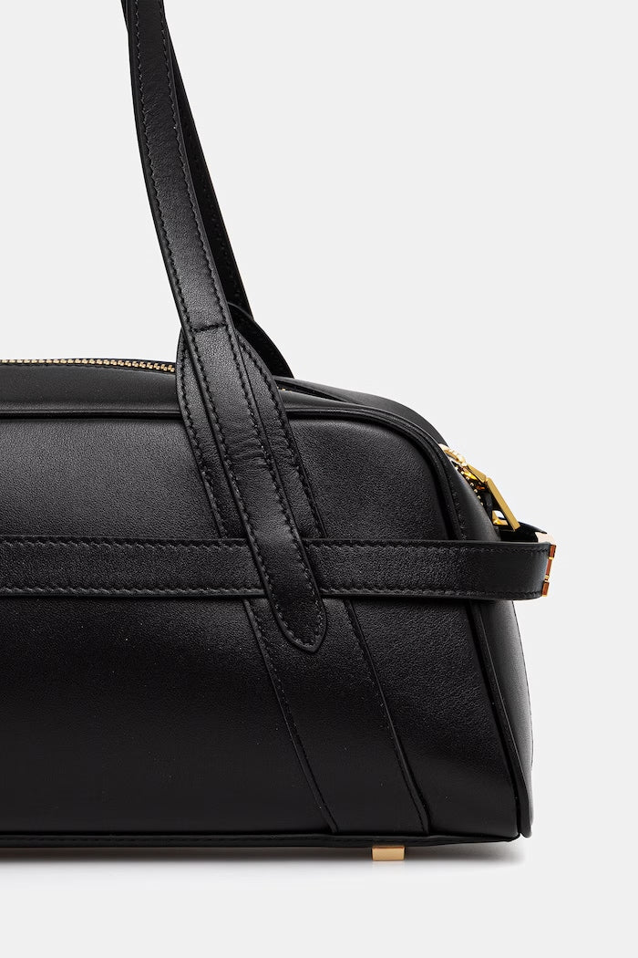 Elisabetta Franchi Baguette Kožená Kabelka Černá BS97N62E2