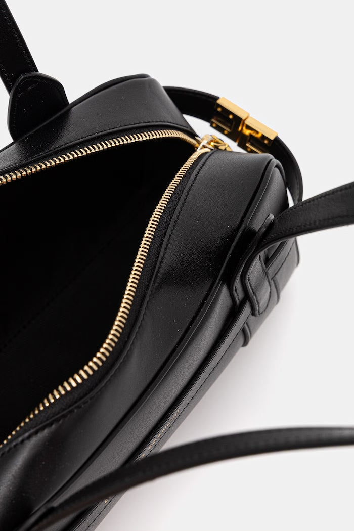 Elisabetta Franchi Baguette Kožená Kabelka Černá BS97N62E2