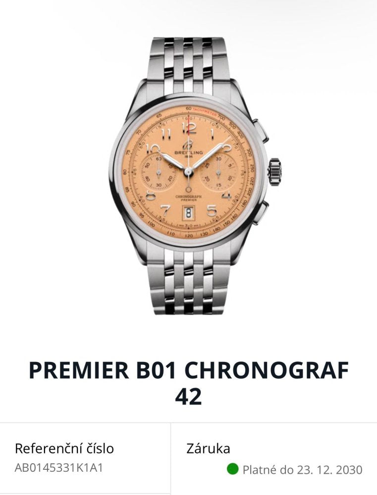 Premier B01 Chronograph 42 Automatické Pánské Hodinky AB0145331K1A1