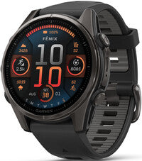 Fenix 8 AMOLED 43 mm Safírové Soft Gold Nerezová Ocel Fog Gray Kožený Řemínek Dámské Hodinky