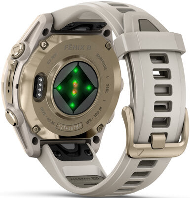 Garmin Fenix 8 AMOLED 43 mm Safírové Soft Gold Nerezová Ocel Fog Gray Silikonový Řemínek Unisex Hodinky