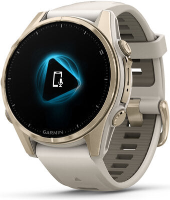 Garmin Fenix 8 AMOLED 43 mm Safírové Soft Gold Nerezová Ocel Fog Gray Silikonový Řemínek Unisex Hodinky