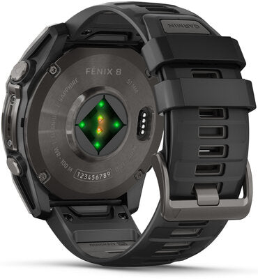 Fenix 8 AMOLED 51mm Sapphire Carbon Gray DLC Titanium Black
