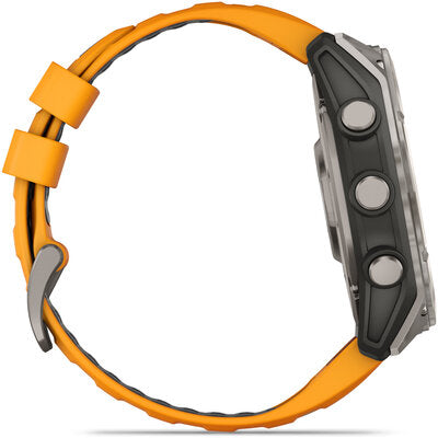 Fenix 8 AMOLED 51mm Sapphire Titanium Graphite Spark Orange Band