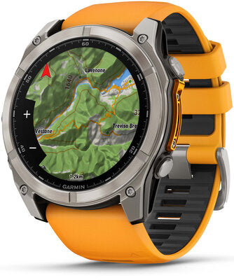 Fenix 8 AMOLED 51mm Sapphire Titanium Graphite Spark Orange Band