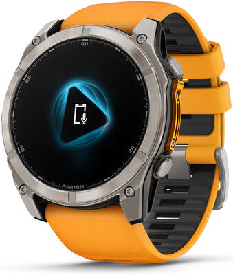 Fenix 8 AMOLED 51mm Sapphire Titanium Graphite Spark Orange Band