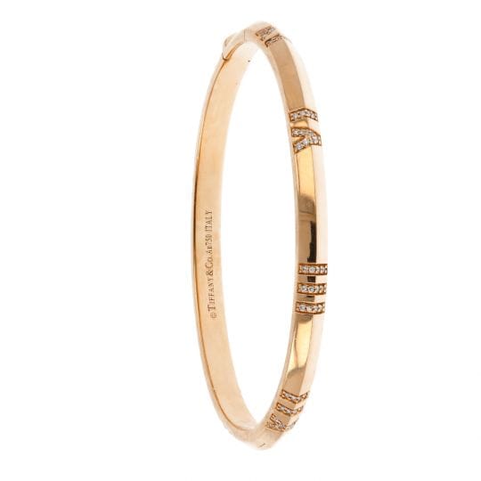 Tiffany & Co. Atlas Náramek z Růžového Zlata s Diamanty