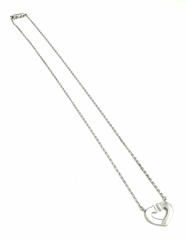 Cartier Heart and Symbol Náhrdelník z Bílého Zlata