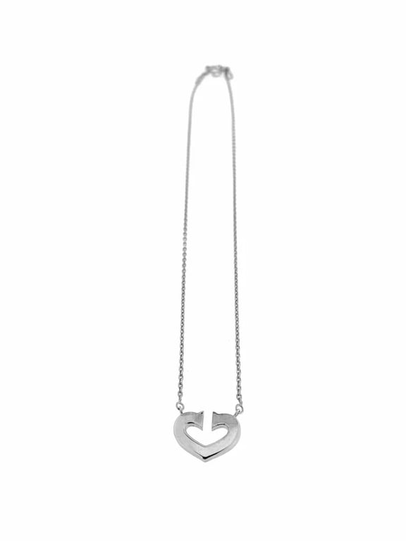 Cartier C Collection Srdcový Náhrdelník z Bílého Zlata