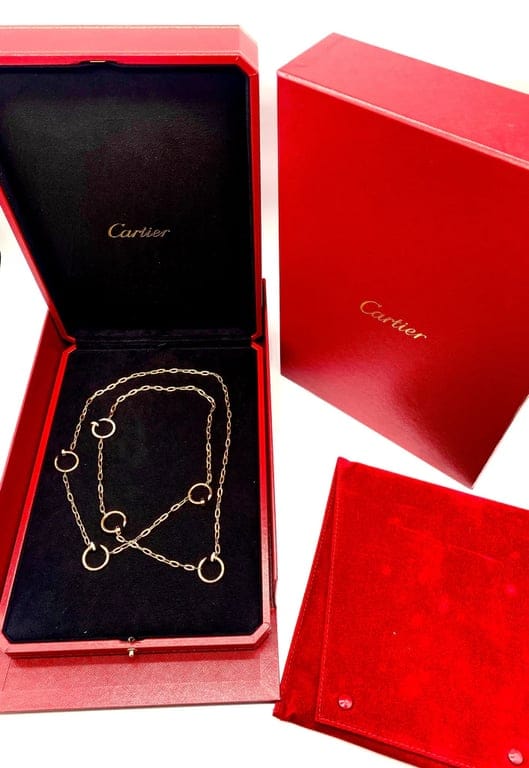 Cartier Juste Un Clou Sautoir Náhrdelník z Růžového Zlata s Diamanty
