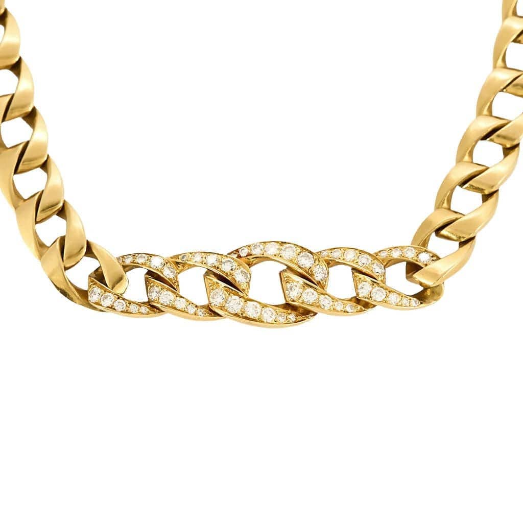 Cartier Bergamo Náhrdelník ze Žlutého Zlata s Diamanty