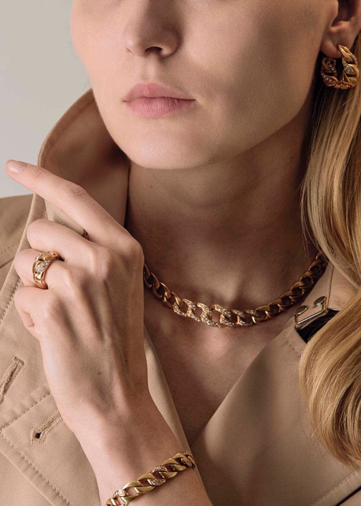 Cartier Bergamo Náhrdelník ze Žlutého Zlata s Diamanty