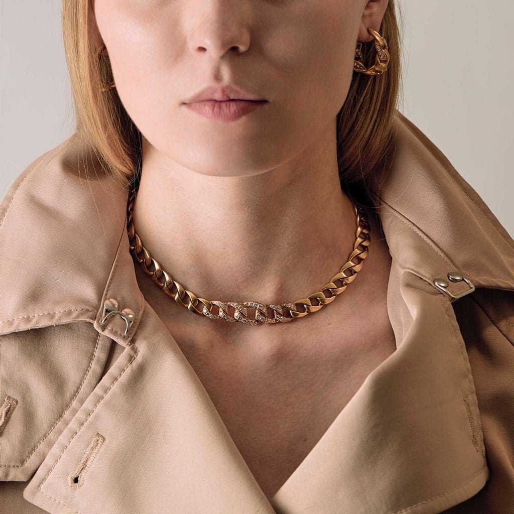 Cartier Bergamo Náhrdelník ze Žlutého Zlata s Diamanty