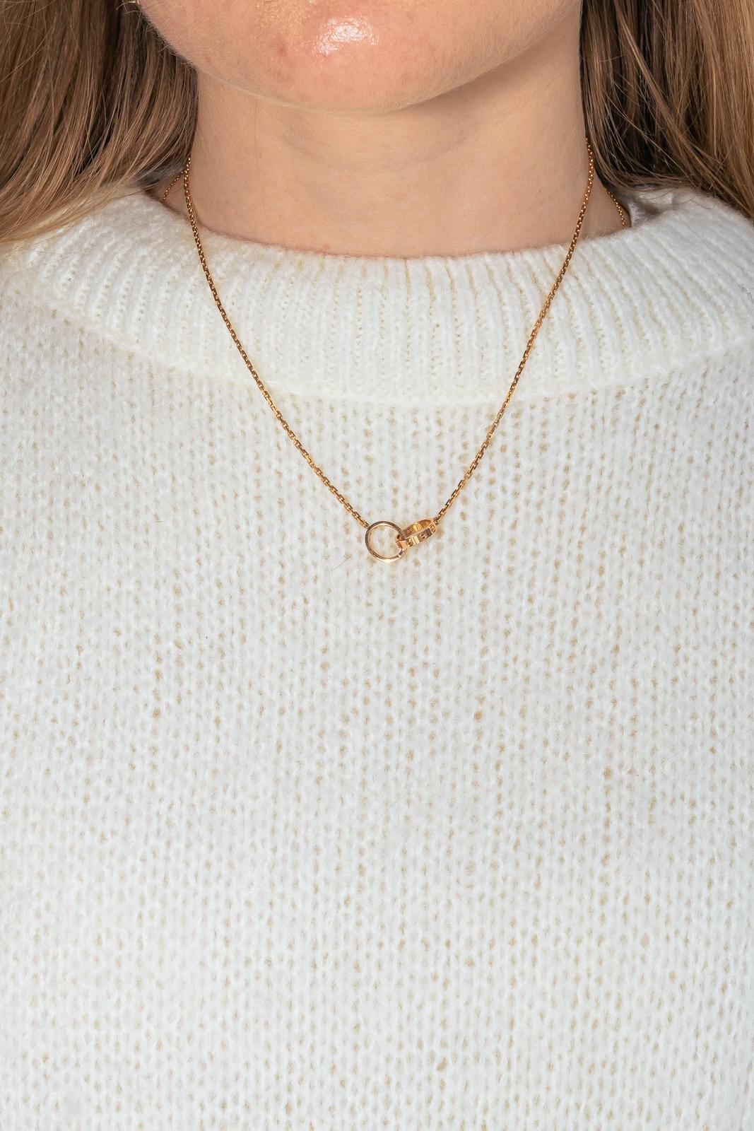 Cartier Love Náhrdelník z Růžového Zlata s Diamanty