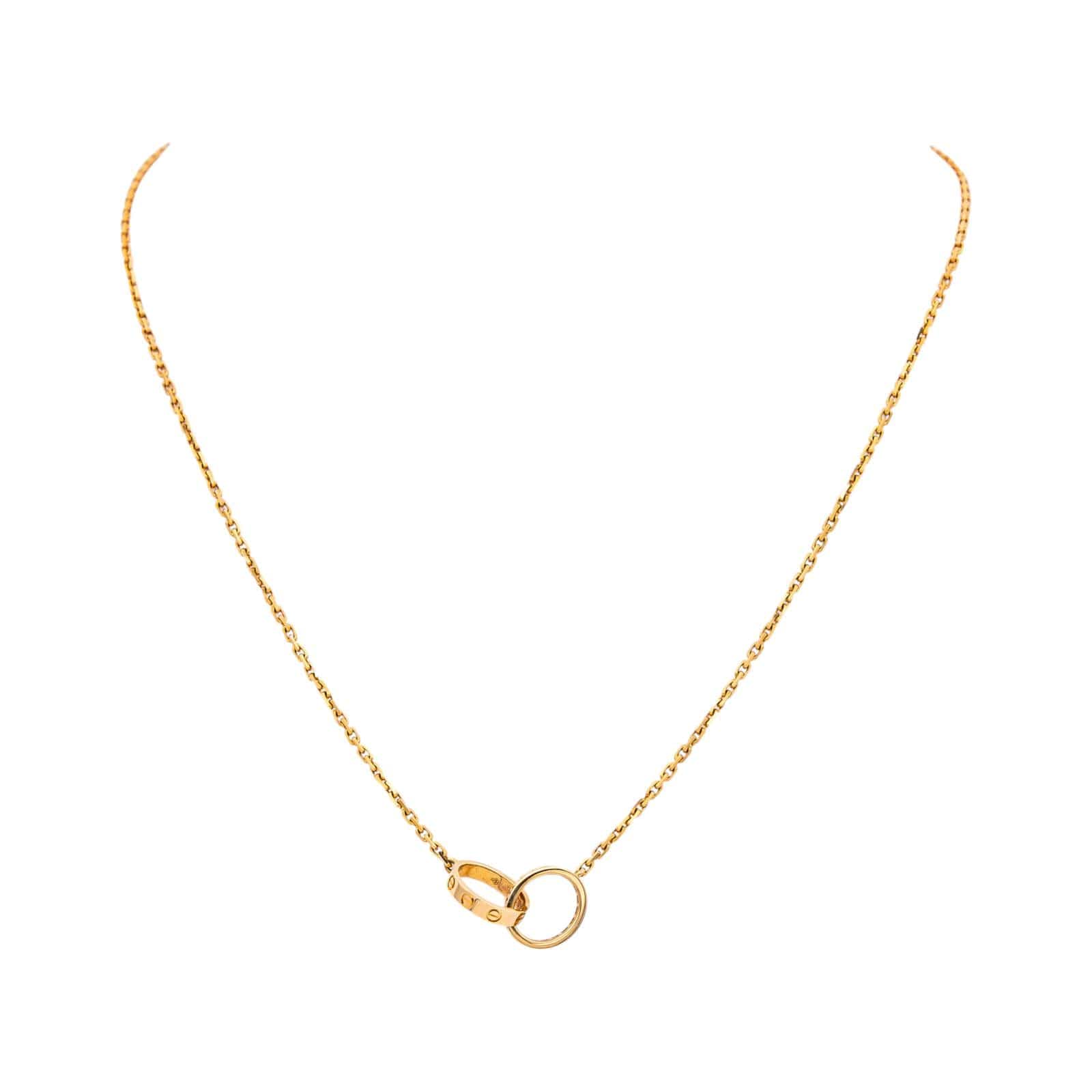 Cartier Love Náhrdelník z Růžového Zlata s Diamanty