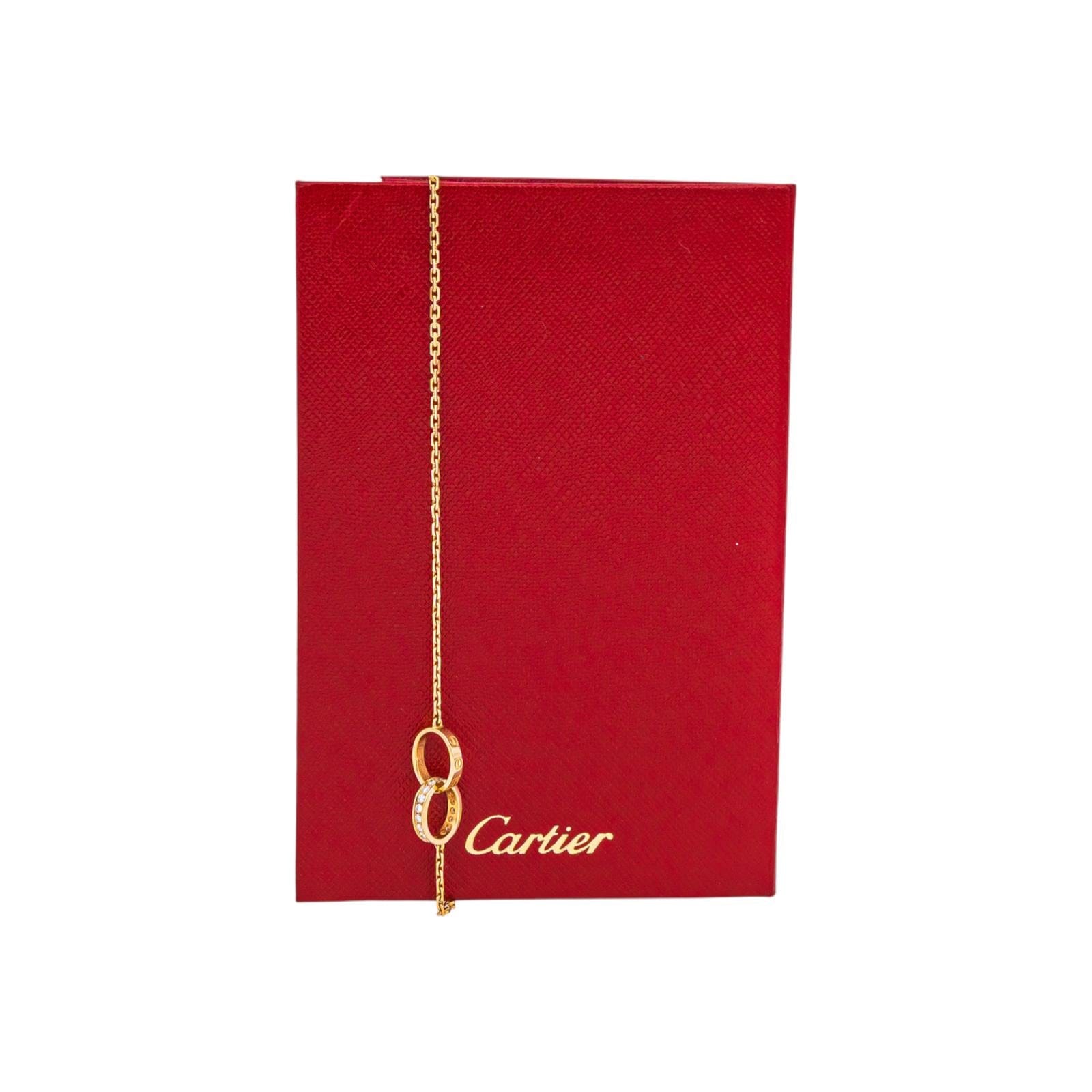 Cartier Love Náhrdelník z Růžového Zlata s Diamanty