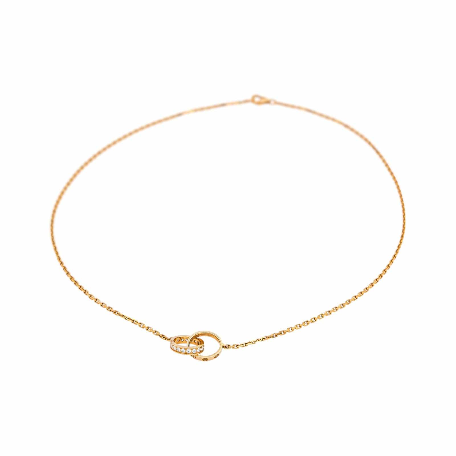 Cartier Love Náhrdelník z Růžového Zlata s Diamanty