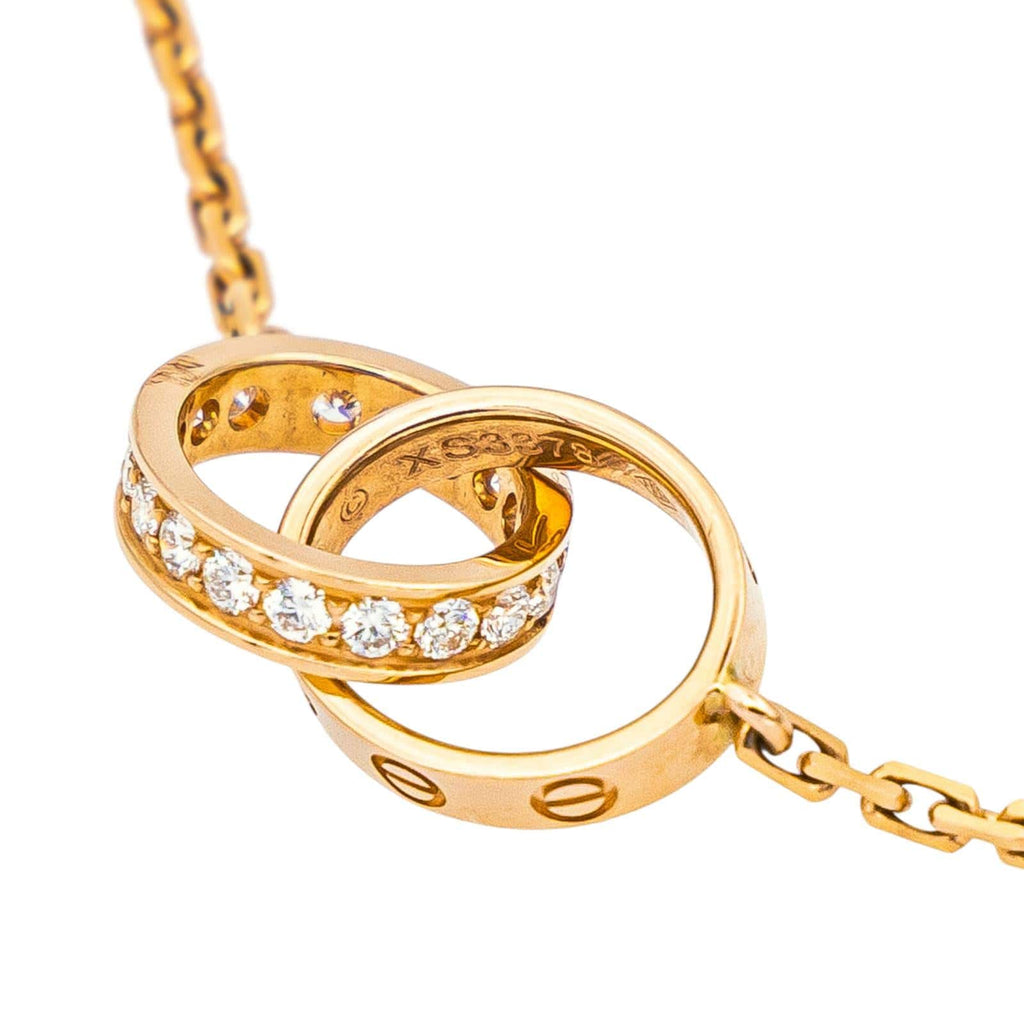 Cartier Love Náhrdelník z Růžového Zlata s Diamanty
