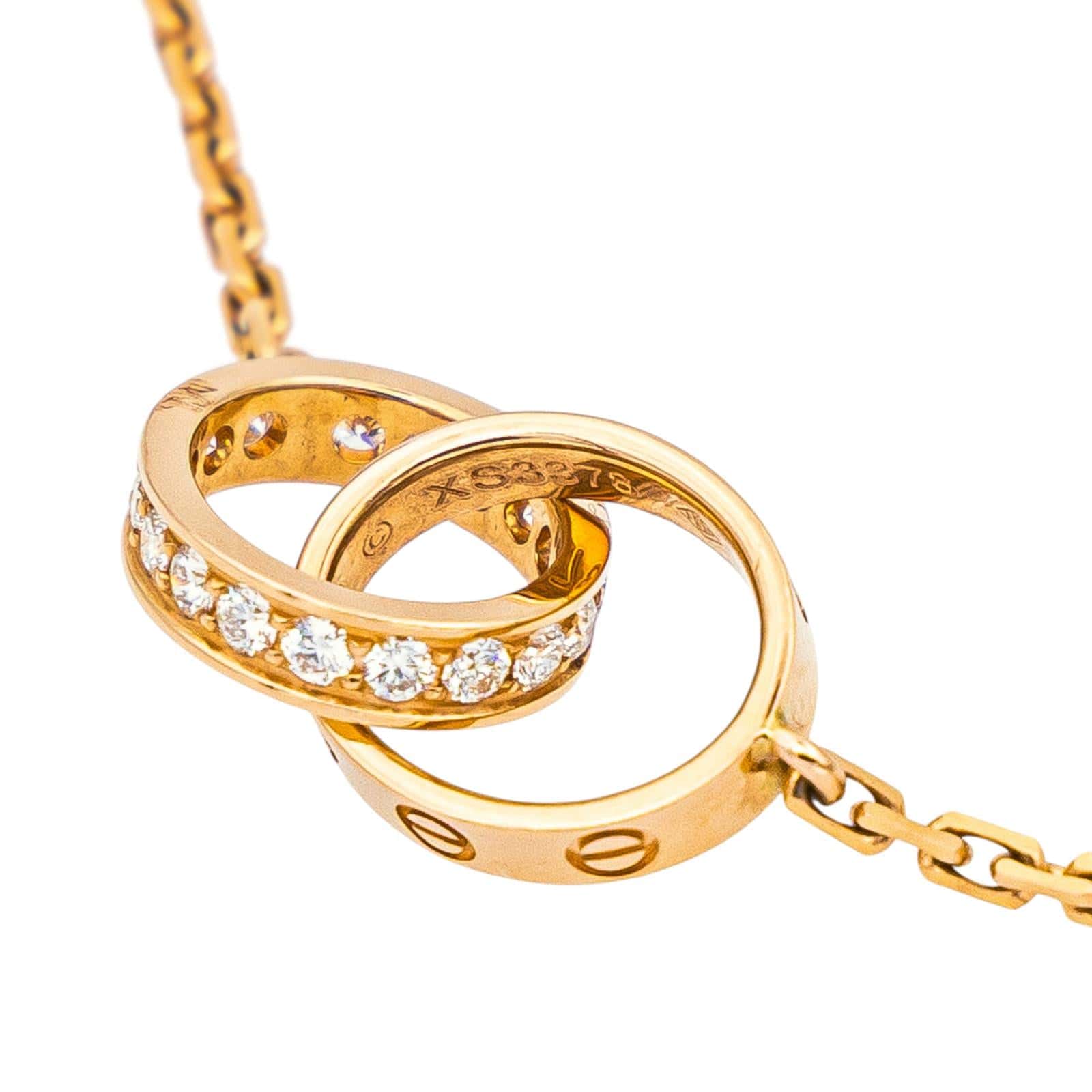 Cartier Love Náhrdelník z Růžového Zlata s Diamanty