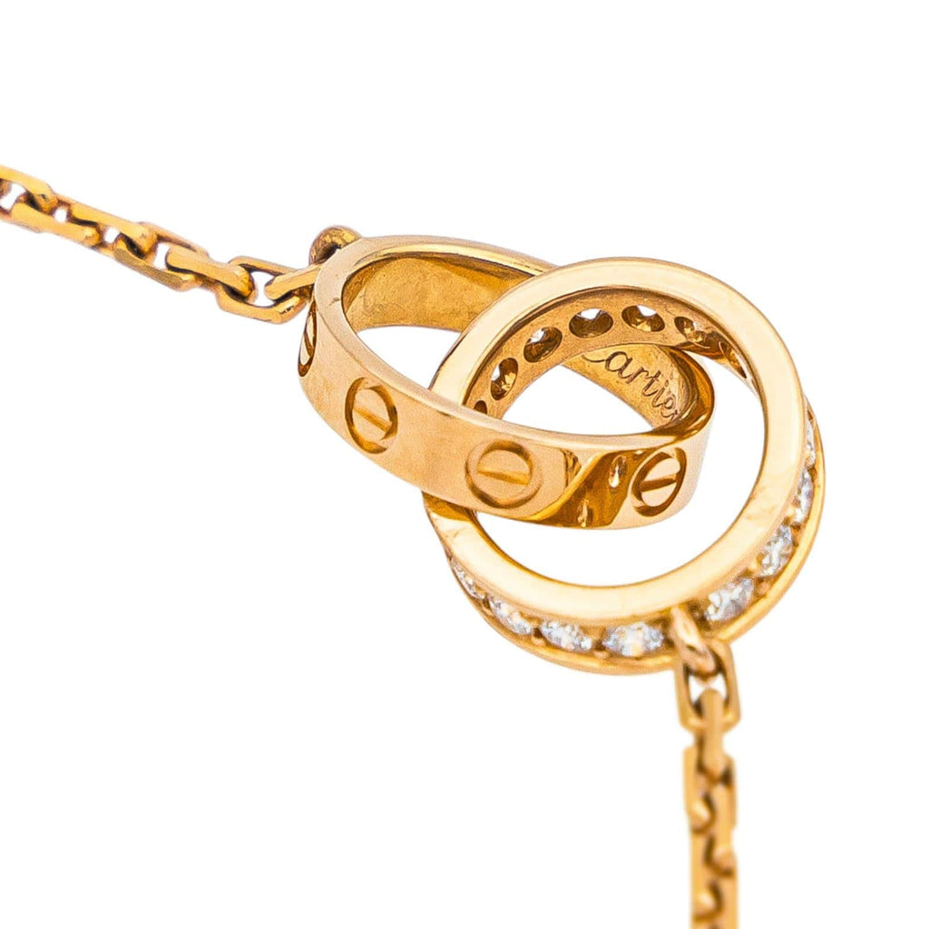 Cartier Love Náhrdelník z Růžového Zlata s Diamanty