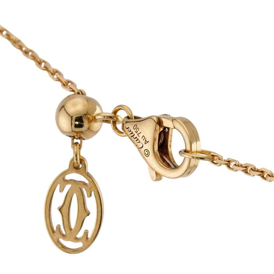 Cartier Caresse d'Orchidées Náhrdelník ze Žlutého Zlata s Perletí a Diamanty