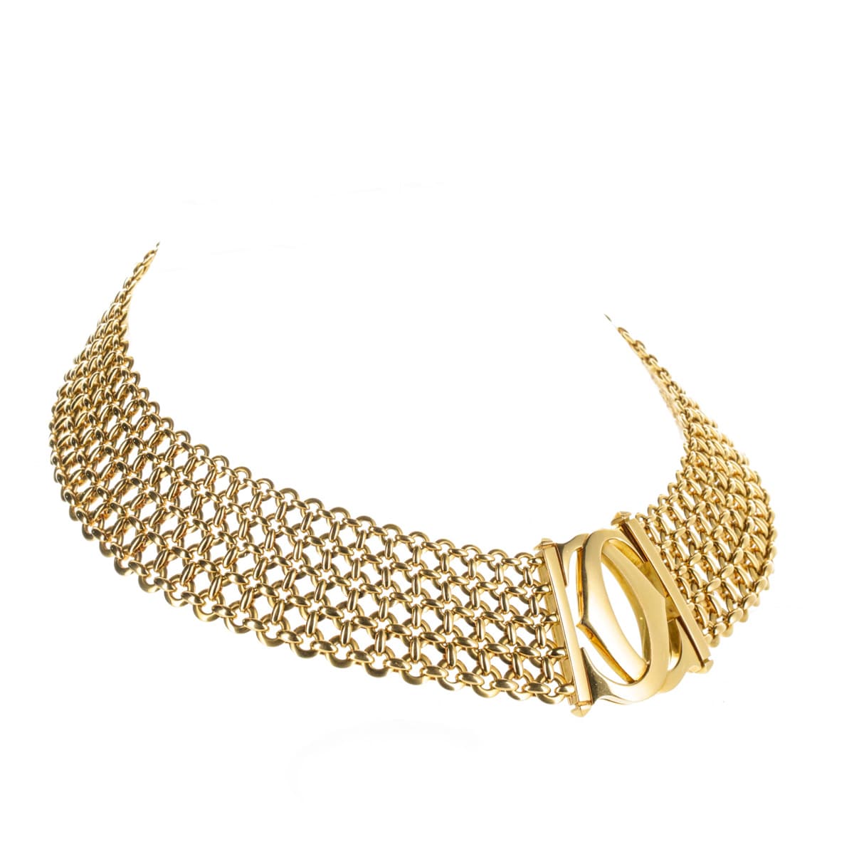 Cartier Pénélope Double C Pětiřadý Náhrdelník ze Žlutého Zlata