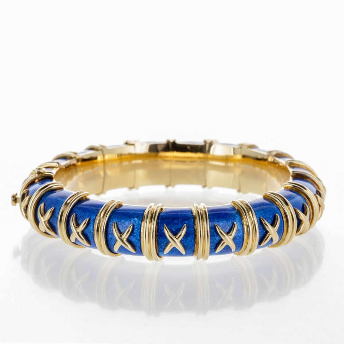 Tiffany & Co. Schlumberger Náramek ze Žlutého Zlata a Modrého Emailu