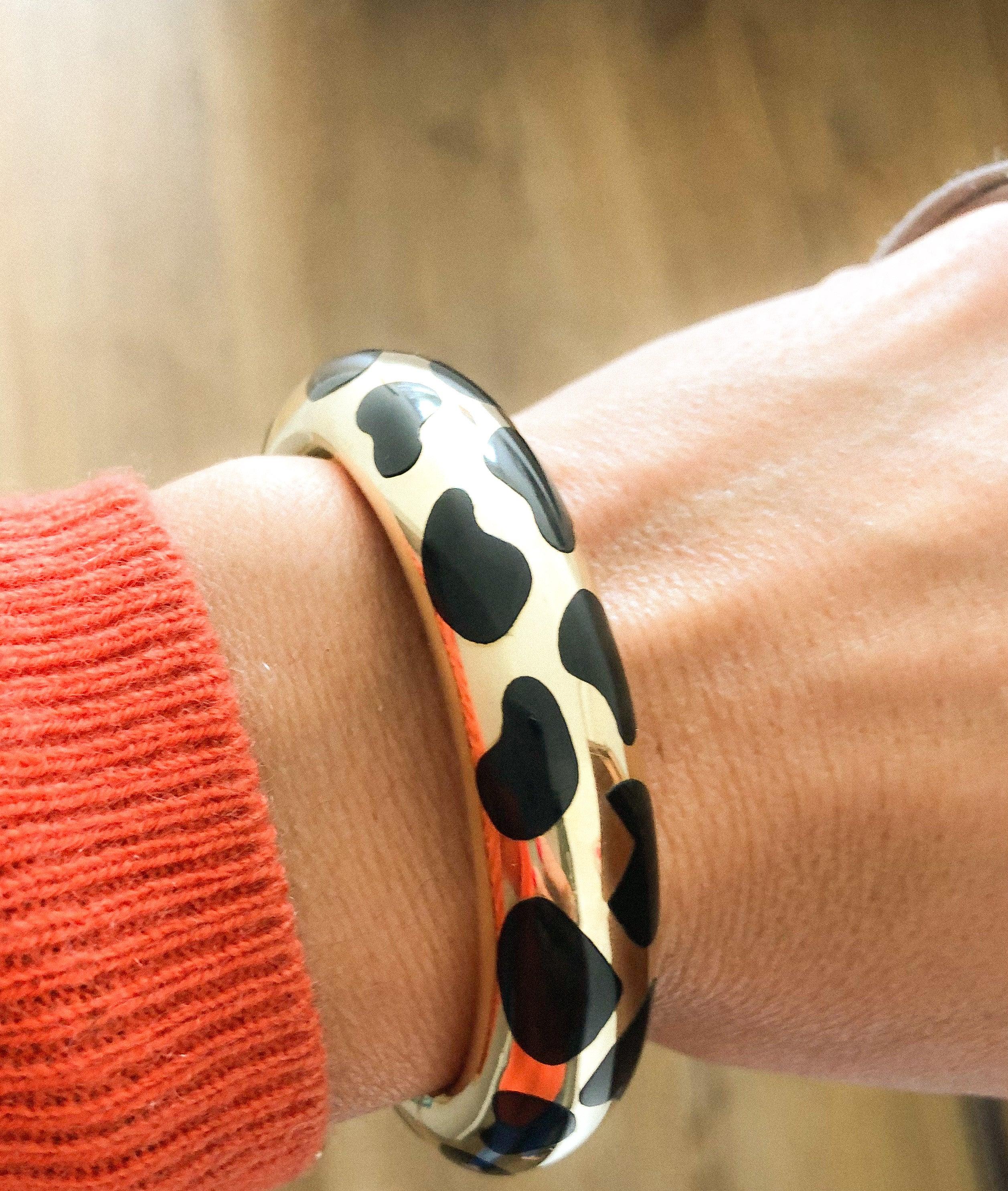 Adalgyse Bijoux Náramek ze Žlutého Zlata s Černým Jadeitem