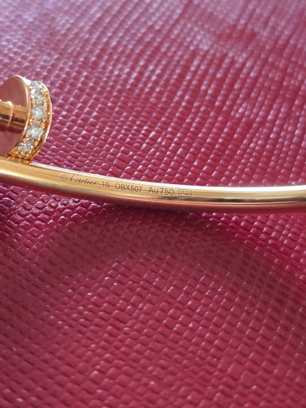 Cartier Juste un Clou Náramek Malý Model z Růžového Zlata s Diamanty