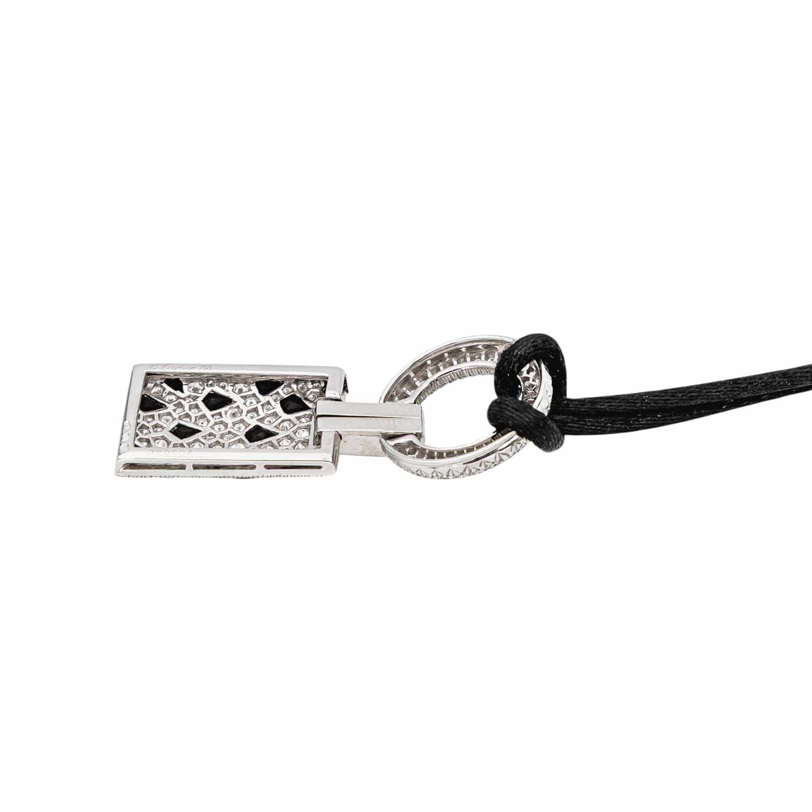 Cartier Panthère Náhrdelník z Bílého Zlata s Diamanty a Onyxem
