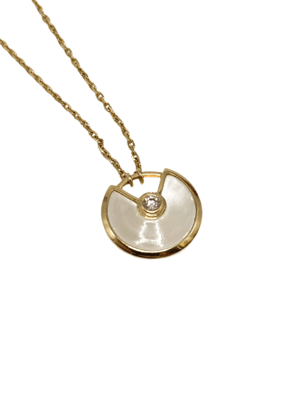 Cartier Amulette Náhrdelník z 18karátového Zlata s Diamantem a Perletí
