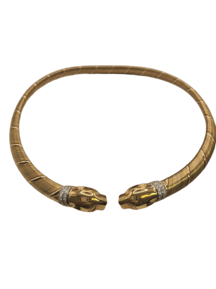 Cartier Double Cougar Náhrdelník ze Žlutého Zlata