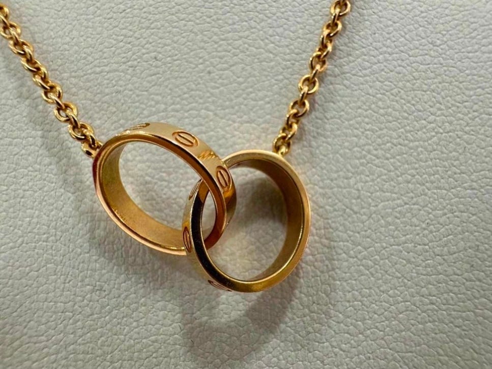 Cartier Love Náhrdelník z Růžového Zlata s Přívěskem