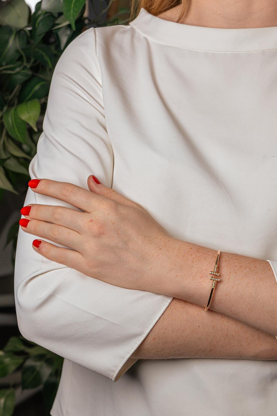 Tiffany & Co. T Náramek z Růžového Zlata s Diamanty