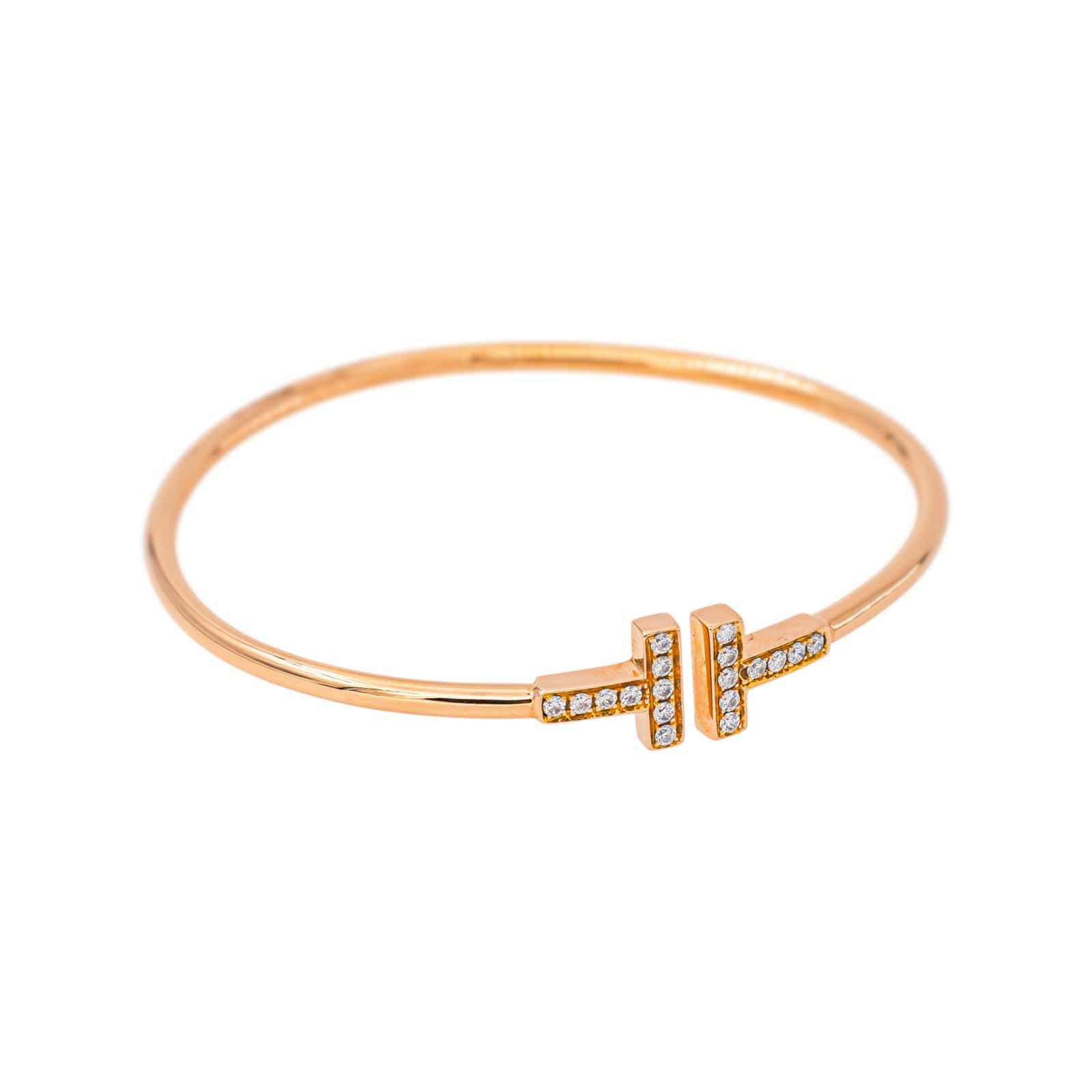 Tiffany & Co. T Náramek z Růžového Zlata s Diamanty