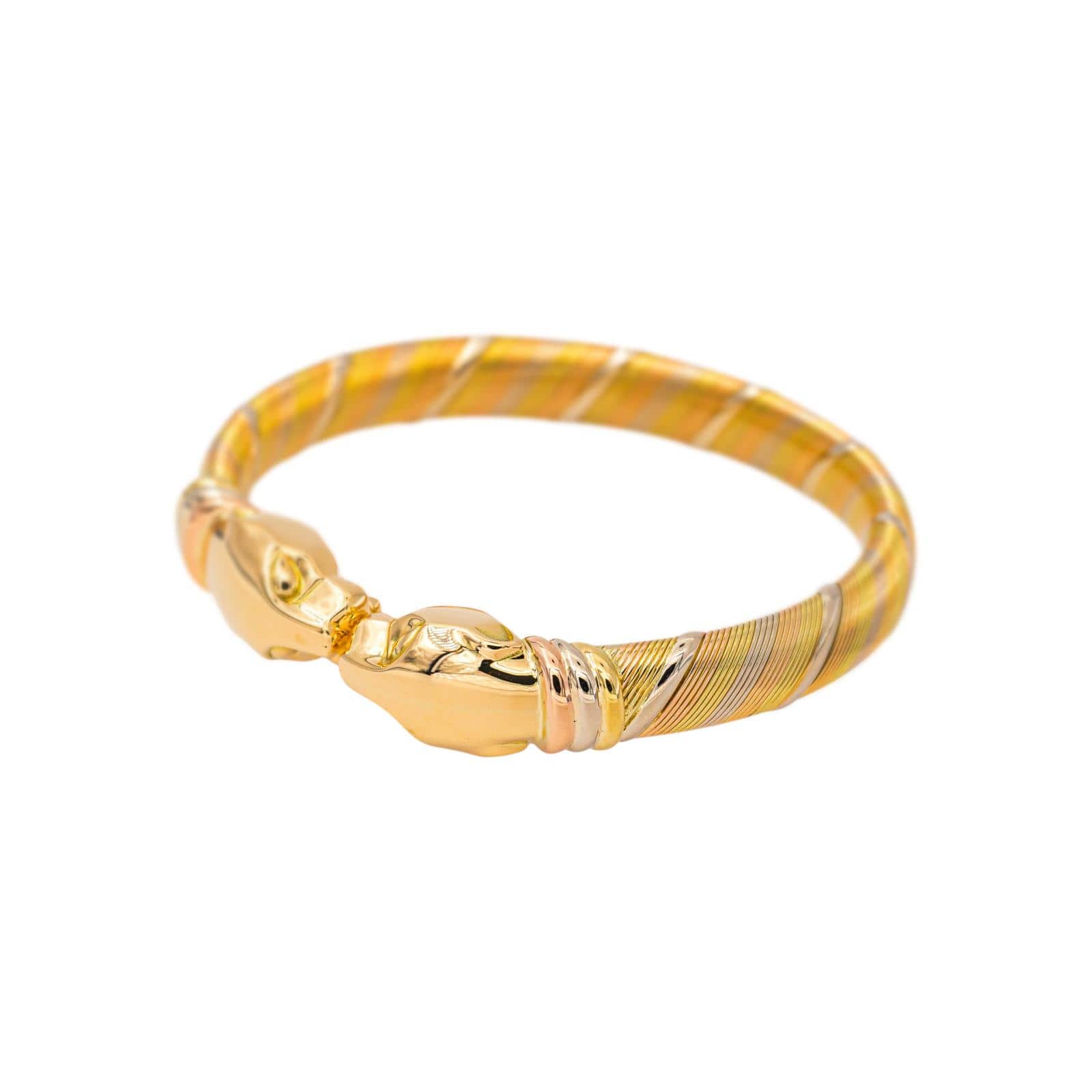 Cartier Double Panthère Náramek ze Tří Druhů Zlata