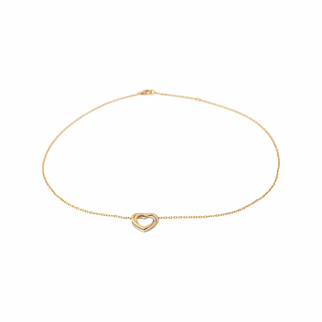 Cartier Náhrdelník Trinity Heart z Trojbarevného Zlata