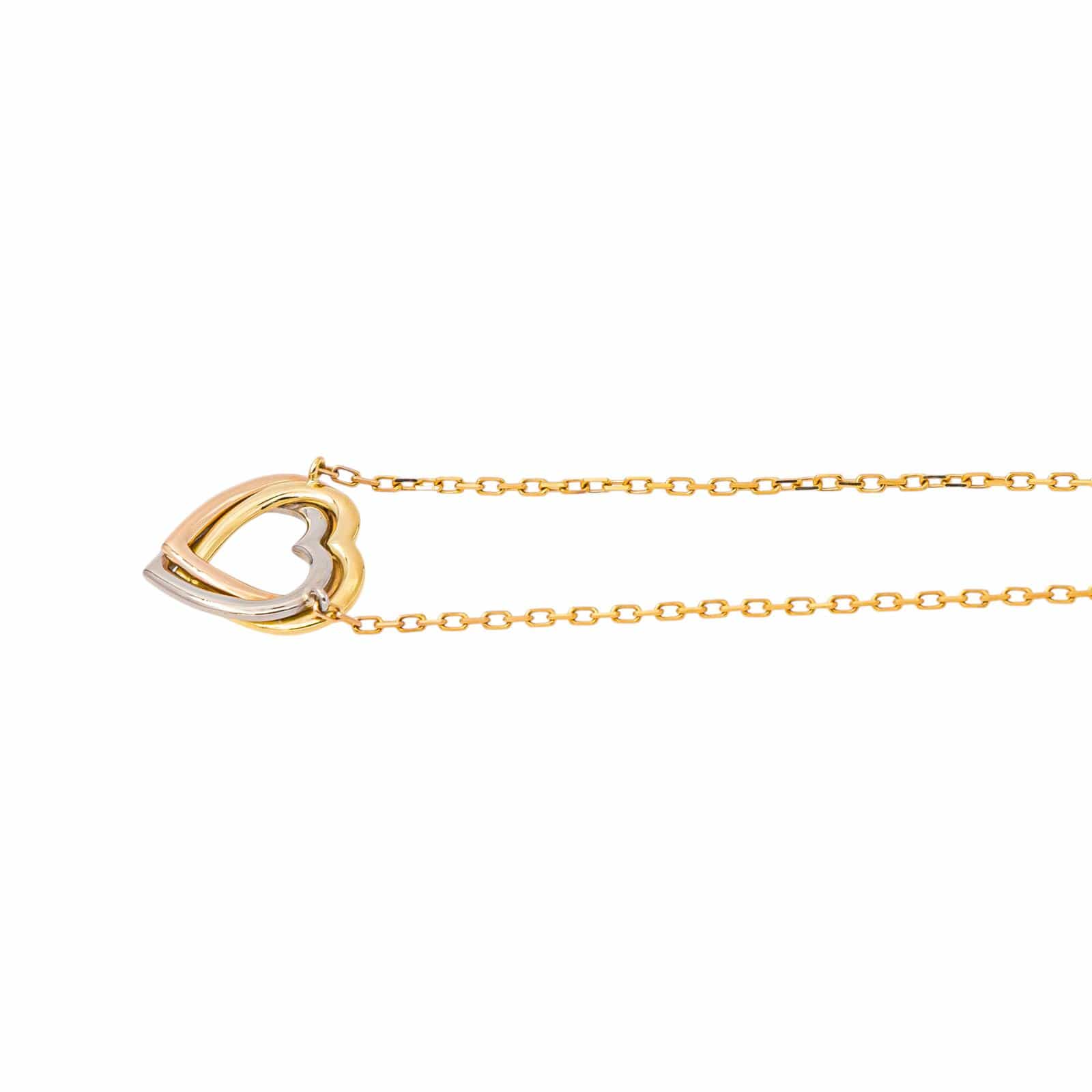 Cartier Náhrdelník Trinity Heart z Trojbarevného Zlata