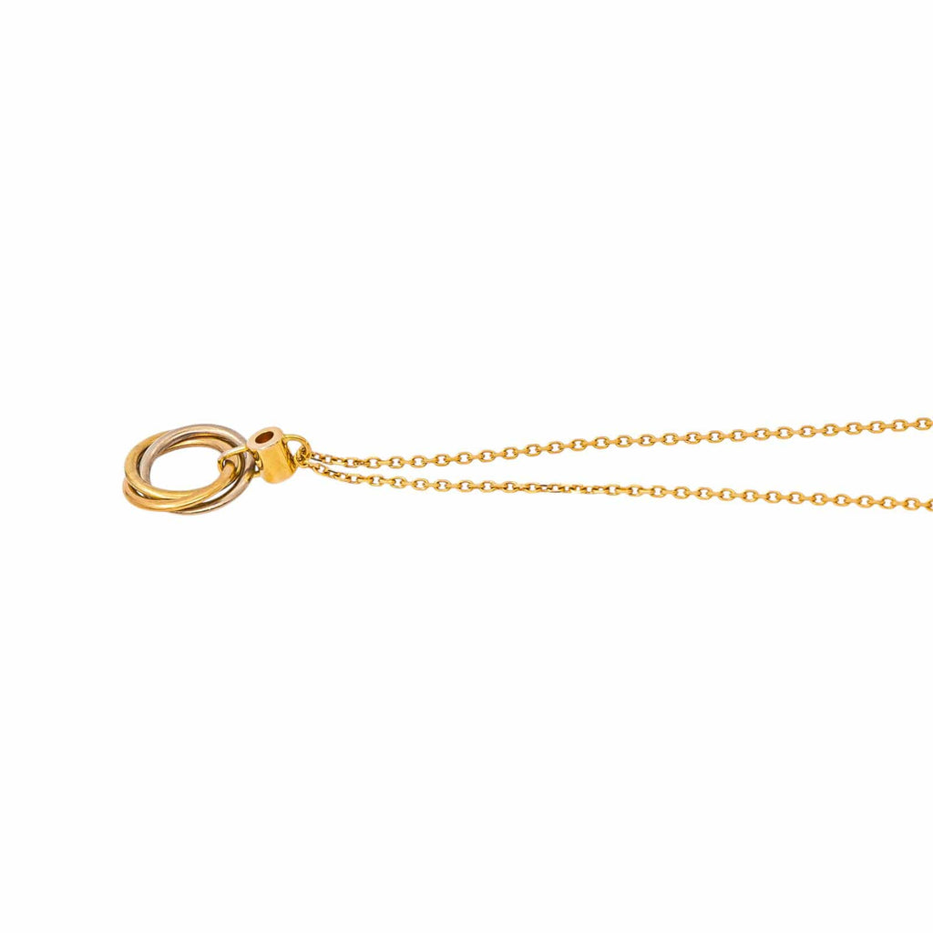 Cartier Trinity Náhrdelník ze Žlutého, Růžového a Bílého Zlata s Růžovým Safírem
