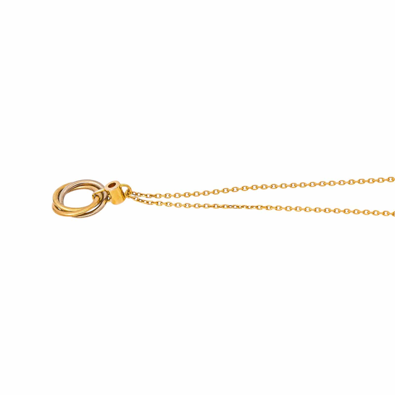 Cartier Trinity Náhrdelník ze Žlutého, Růžového a Bílého Zlata s Růžovým Safírem